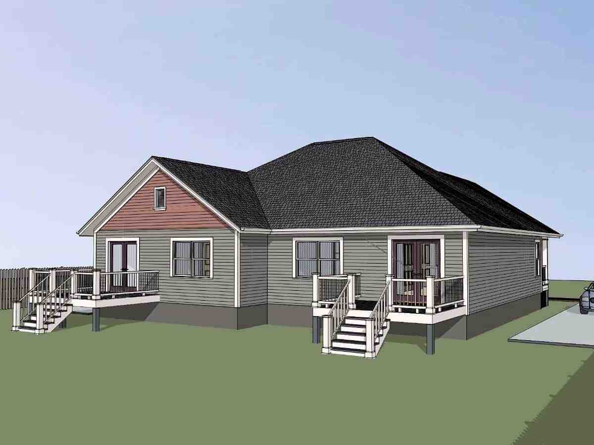 Bungalow Multi-Family Plan 72782 with 4 Beds, 2 Baths Picture 2