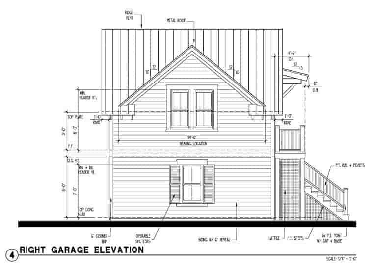 Historic 2 Car Garage Apartment Plan 73760 with 1 Beds, 1 Baths Picture 2