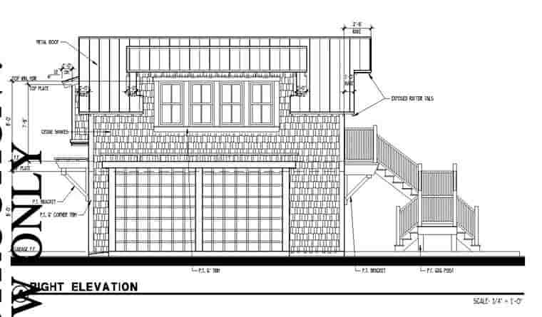 Historic 2 Car Garage Apartment Plan 73803 with 1 Beds, 1 Baths Picture 2