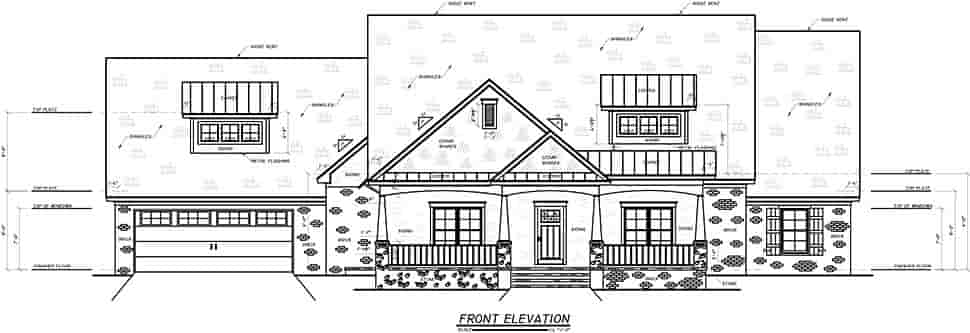 Craftsman, Farmhouse, Traditional House Plan 74636 with 3 Beds, 3 Baths, 2 Car Garage Picture 3