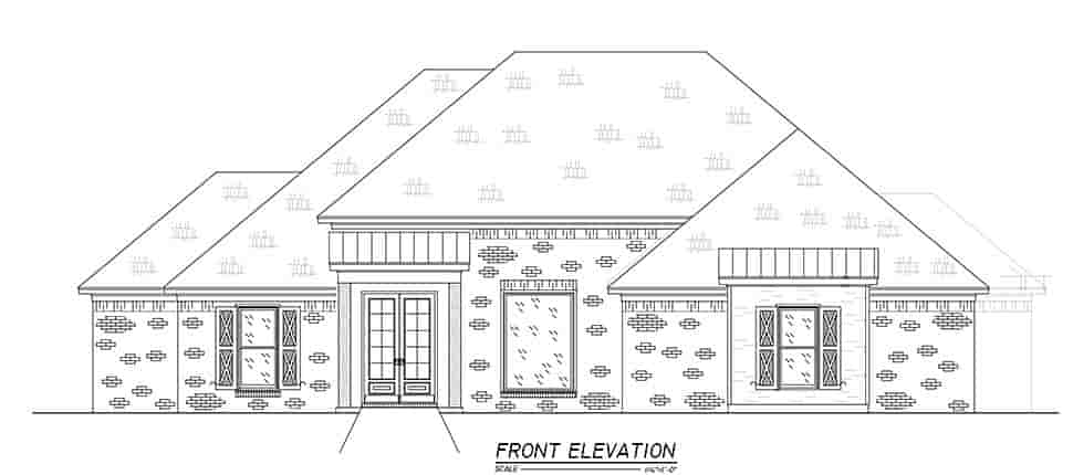 French Country, Traditional House Plan 74658 with 3 Beds, 3 Baths, 2 Car Garage Picture 3