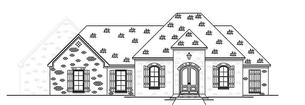 French Country, Traditional House Plan 74660 with 3 Beds, 2 Baths, 2 Car Garage Picture 3