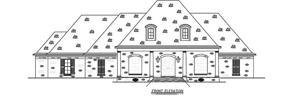 French Country, Traditional House Plan 74663 with 3 Beds, 4 Baths, 3 Car Garage Picture 3