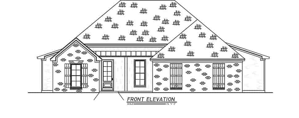 French Country, Traditional House Plan 74664 with 3 Beds, 2 Baths, 2 Car Garage Picture 3