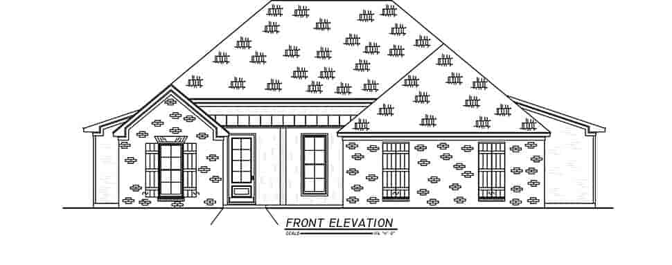 French Country, Traditional House Plan 74664 with 3 Beds, 2 Baths, 2 Car Garage Picture 3