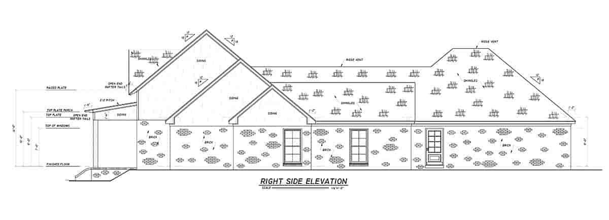Country, Farmhouse, Traditional House Plan 74669 with 4 Beds, 3 Baths, 2 Car Garage Picture 1