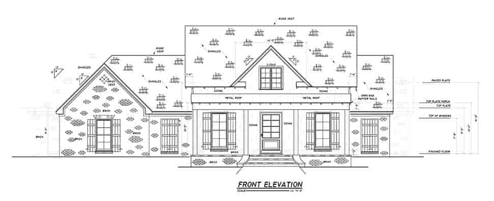 Country, Farmhouse, Traditional House Plan 74669 with 4 Beds, 3 Baths, 2 Car Garage Picture 3
