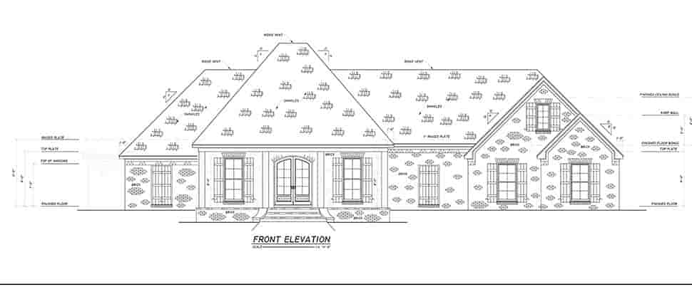 Country, Farmhouse, Traditional House Plan 74670 with 4 Beds, 3 Baths, 2 Car Garage Picture 3