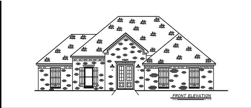French Country, Traditional House Plan 74674 with 3 Beds, 3 Baths, 2 Car Garage Picture 3