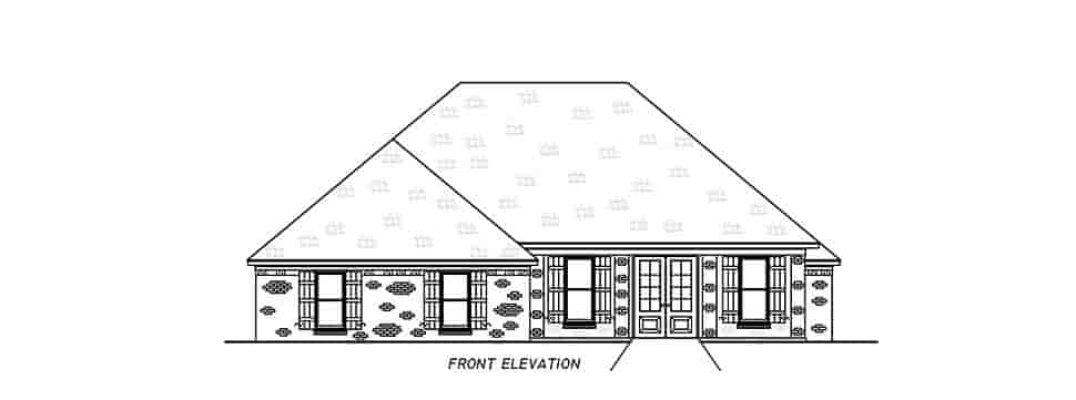 French Country House Plan 74675 with 3 Beds, 2 Baths, 3 Car Garage Picture 3