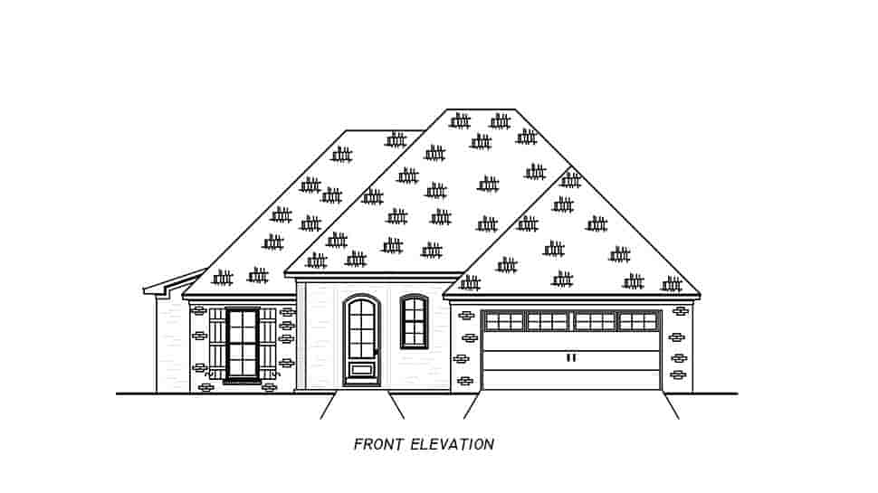 French Country, Traditional House Plan 74683 with 4 Beds, 2 Baths, 2 Car Garage Picture 3
