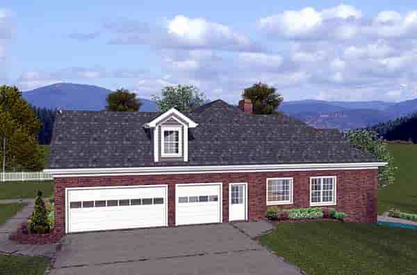 Craftsman, Ranch House Plan 74810 with 4 Beds, 4 Baths, 3 Car Garage Picture 1