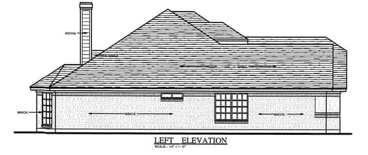 Country, Traditional House Plan 75055 with 4 Beds, 2 Baths, 2 Car Garage Picture 1