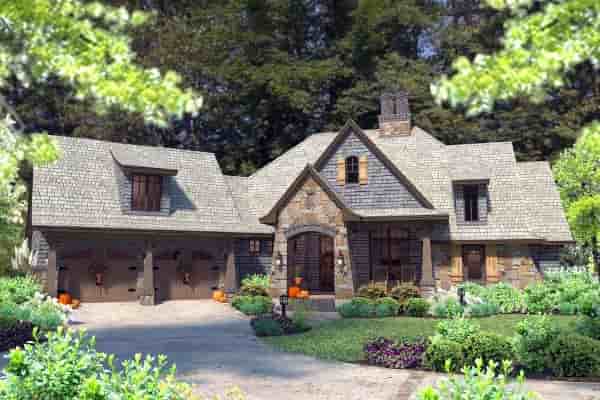 Cottage, Craftsman, Tuscan House Plan 75134 with 4 Beds, 4 Baths, 2 Car Garage Picture 35