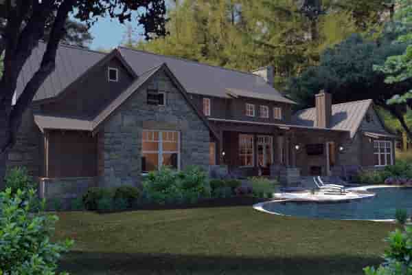 Country, Craftsman, Farmhouse, Tudor House Plan 75136 with 4 Beds, 4 Baths, 4 Car Garage Picture 4