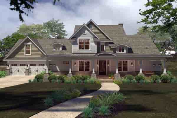 Country, Farmhouse, Southern House Plan 75138 with 3 Beds, 3 Baths, 2 Car Garage Picture 3