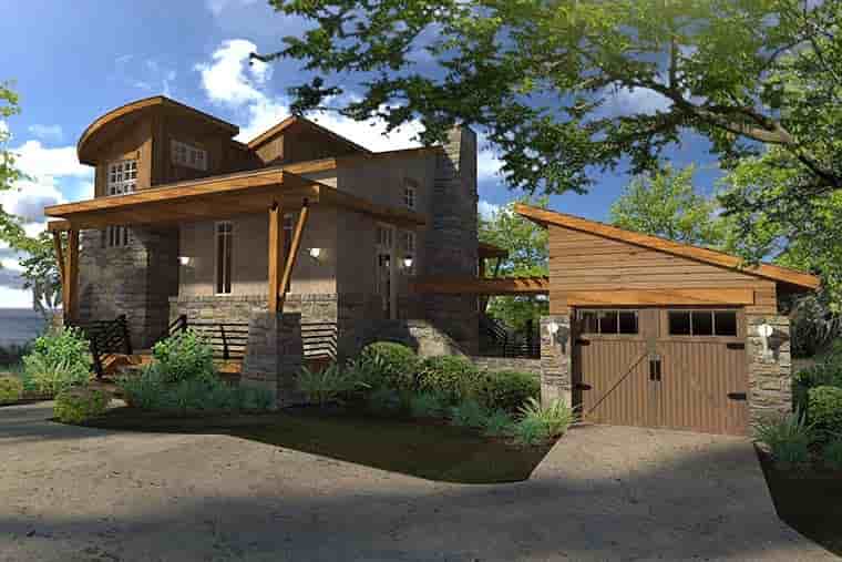 Contemporary, Cottage, Craftsman, Modern, Tuscan House Plan 75140 with 2 Beds, 2 Baths, 1 Car Garage Picture 2