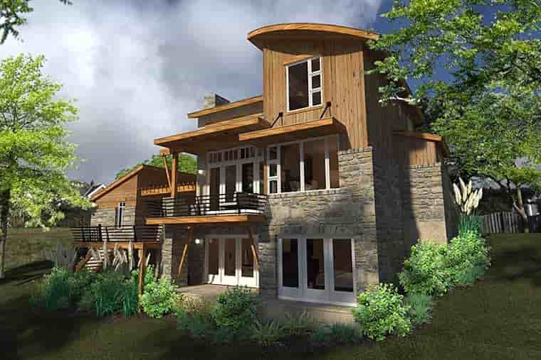 Contemporary, Cottage, Craftsman, Modern, Tuscan House Plan 75140 with 2 Beds, 2 Baths, 1 Car Garage Picture 4