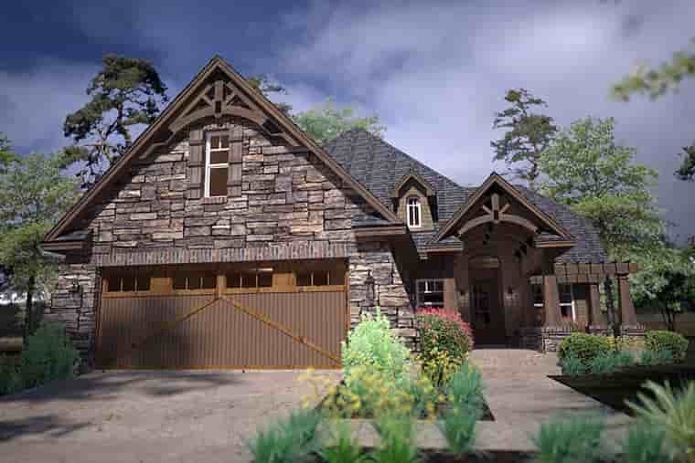 Cottage, Country, Craftsman House Plan 75141 with 2 Beds, 2 Baths, 3 Car Garage Picture 1
