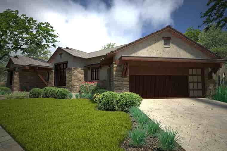 Country, European, Ranch, Southwest House Plan 75143 with 3 Beds, 3 Baths, 2 Car Garage Picture 3