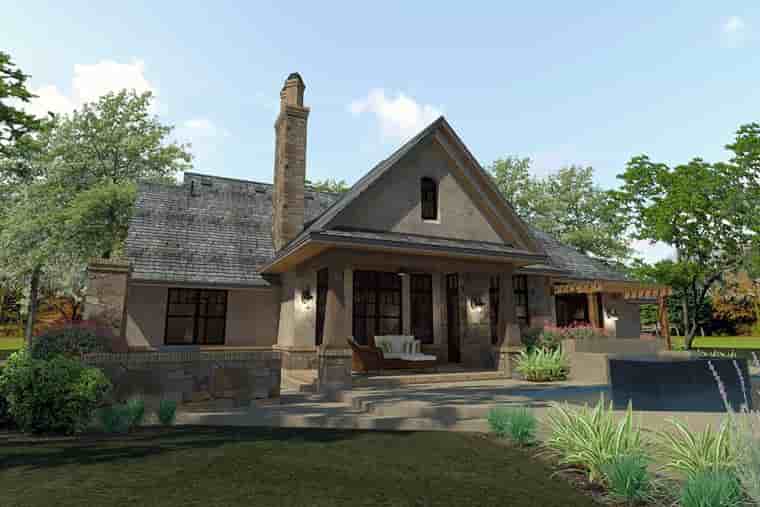 Craftsman, Traditional, Tuscan House Plan 75144 with 3 Beds, 3 Baths, 2 Car Garage Picture 3