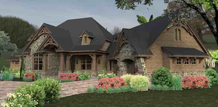 Country, Craftsman, Tuscan House Plan 75145 with 3 Beds, 2 Baths, 2 Car Garage Picture 3