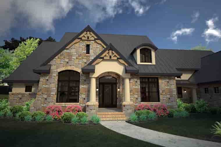 Country, Craftsman, European, Tuscan House Plan 75146 with 3 Beds, 3 Baths, 3 Car Garage Picture 1