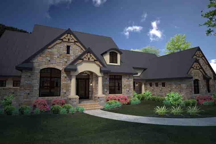 Country, Craftsman, European, Tuscan House Plan 75146 with 3 Beds, 3 Baths, 3 Car Garage Picture 3