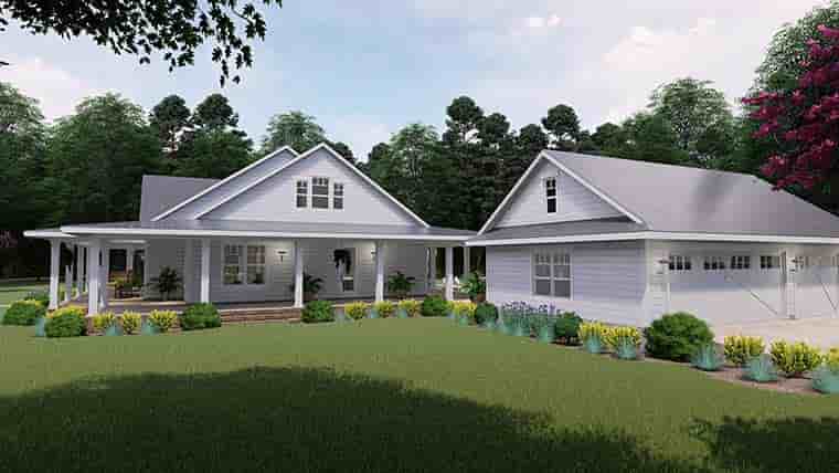Country, Farmhouse, Southern House Plan 75151 with 3 Beds, 2 Baths, 3 Car Garage Picture 2
