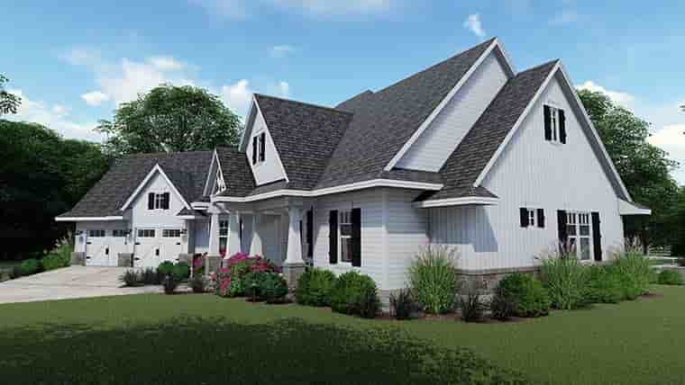 Cottage, Country, Farmhouse, Southern, Traditional House Plan 75152 with 3 Beds, 4 Baths, 2 Car Garage Picture 3