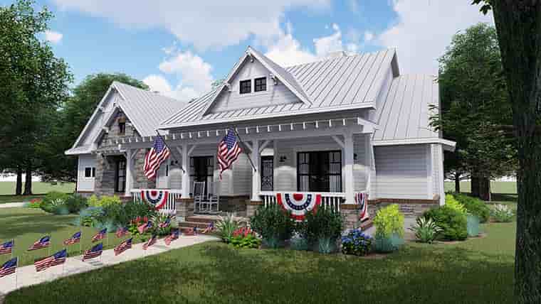 Cottage, Country, Farmhouse House Plan 75153 with 3 Beds, 3 Baths, 2 Car Garage Picture 8