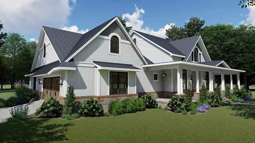 Country, Farmhouse, Southern House Plan 75154 with 3 Beds, 3 Baths, 2 Car Garage Picture 4