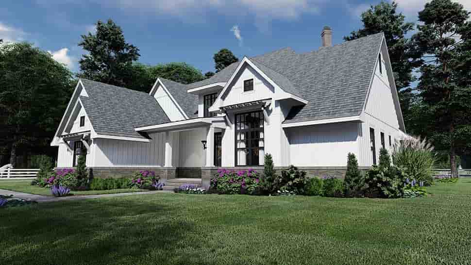 Country, Farmhouse, Southern House Plan 75156 with 4 Beds, 4 Baths, 2 Car Garage Picture 2