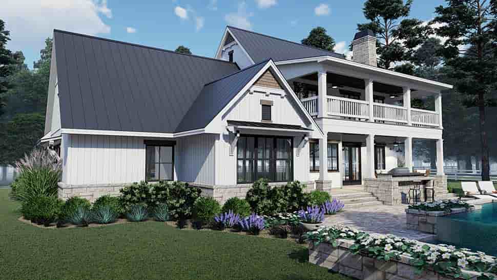 Colonial, Country, Southern House Plan 75157 with 3 Beds, 3 Baths, 2 Car Garage Picture 4
