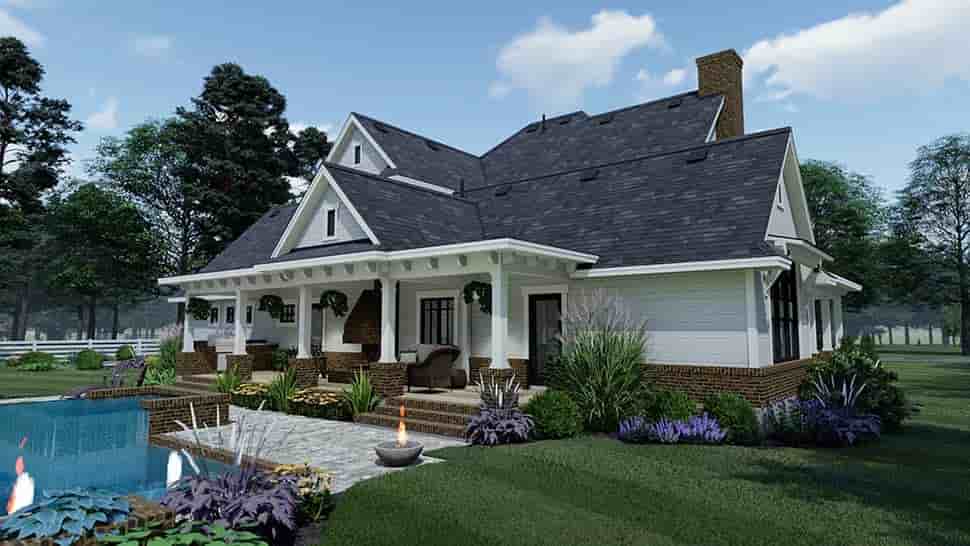 Country, Farmhouse, Southern House Plan 75158 with 3 Beds, 3 Baths, 2 Car Garage Picture 3