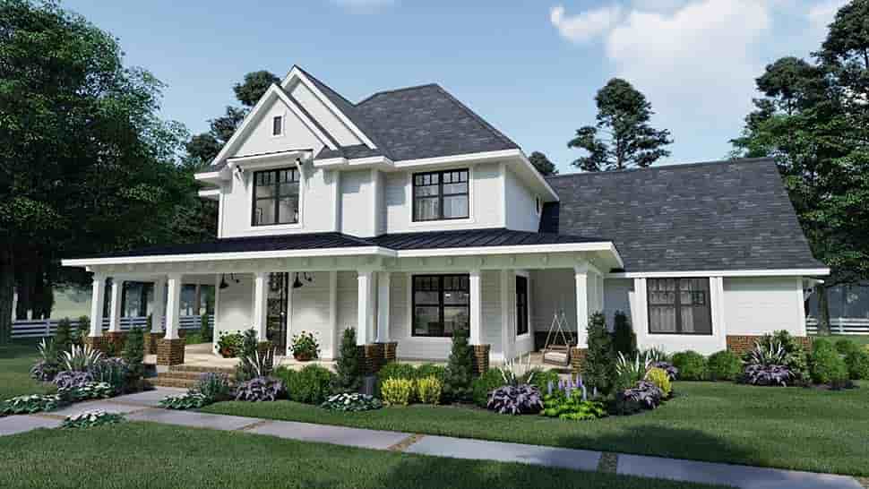 Country, Farmhouse, Southern House Plan 75158 with 3 Beds, 3 Baths, 2 Car Garage Picture 6