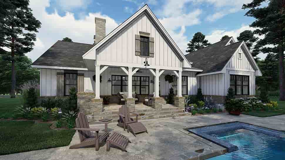 Cottage, Farmhouse, Southern House Plan 75160 with 4 Beds, 3 Baths, 2 Car Garage Picture 4