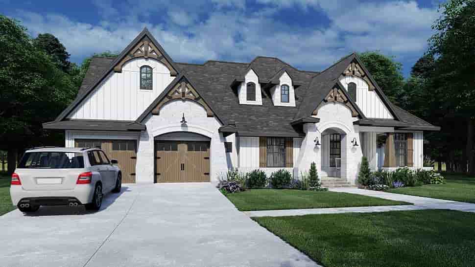 European, Farmhouse, Traditional House Plan 75161 with 4 Beds, 3 Baths, 2 Car Garage Picture 2