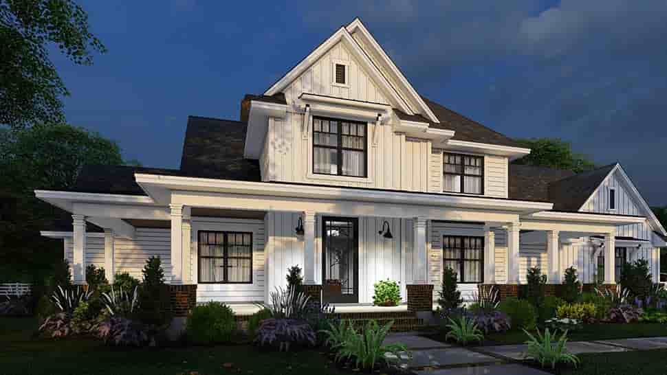 Country, Farmhouse House Plan 75164 with 4 Beds, 4 Baths, 3 Car Garage Picture 13