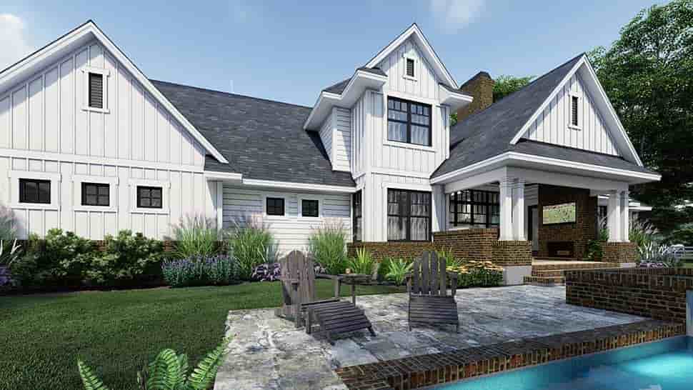 Country, Farmhouse House Plan 75164 with 4 Beds, 4 Baths, 3 Car Garage Picture 4