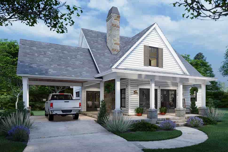 Cottage, Farmhouse House Plan 75170 with 3 Beds, 2 Baths, 1 Car Garage Picture 2