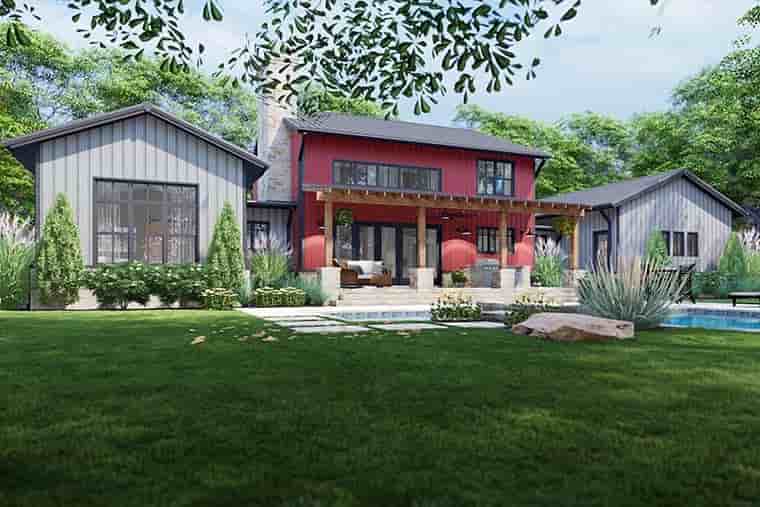 Barndominium, Country, Farmhouse House Plan 75172 with 3 Beds, 3 Baths, 3 Car Garage Picture 5