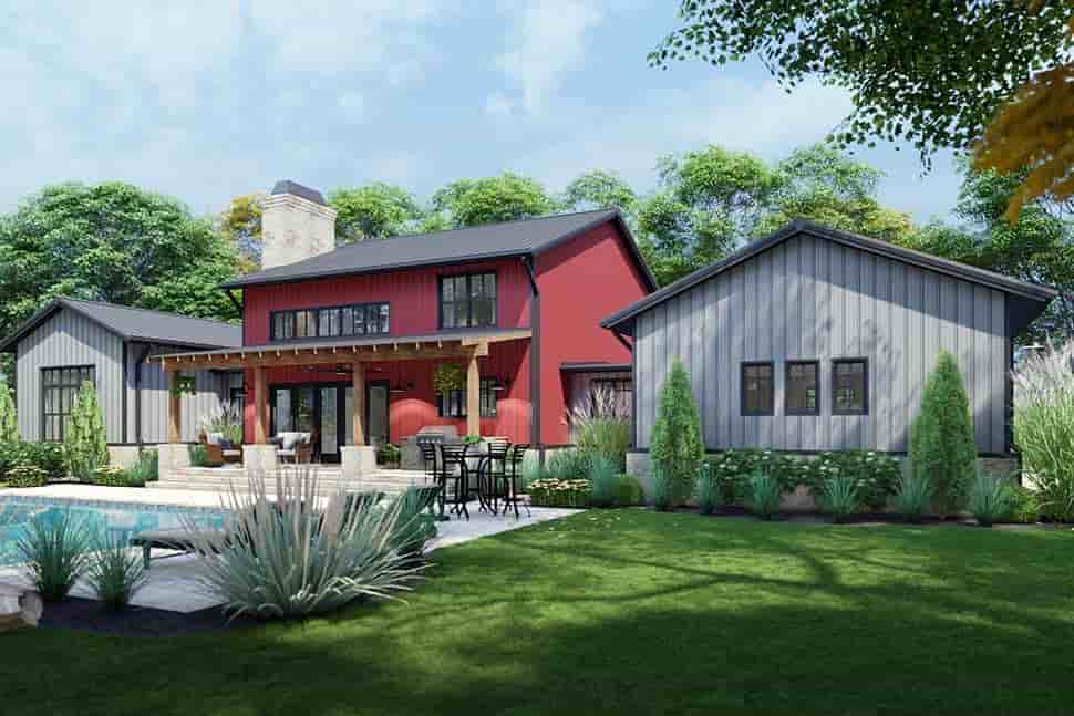 Barndominium, Country, Farmhouse House Plan 75172 with 3 Beds, 3 Baths, 3 Car Garage Picture 8