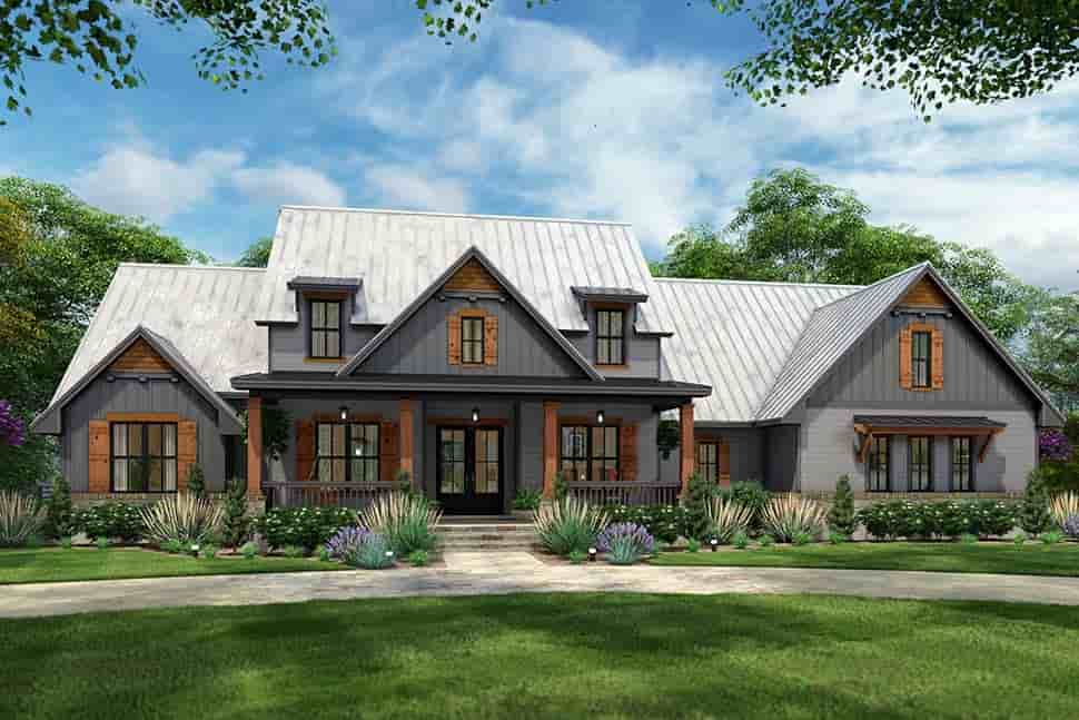 Cottage, Country, Farmhouse, Ranch, Southern, Traditional House Plan 75173 with 3 Beds, 3 Baths, 2 Car Garage Picture 3