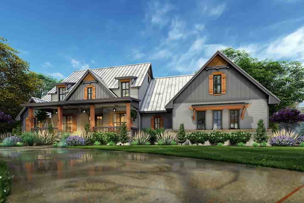 Cottage, Country, Farmhouse, Ranch, Southern, Traditional House Plan 75173 with 3 Beds, 3 Baths, 2 Car Garage Picture 4