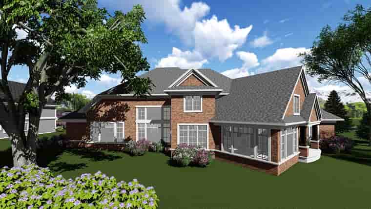 Traditional House Plan 75416 with 4 Beds, 4 Baths, 3 Car Garage Picture 2