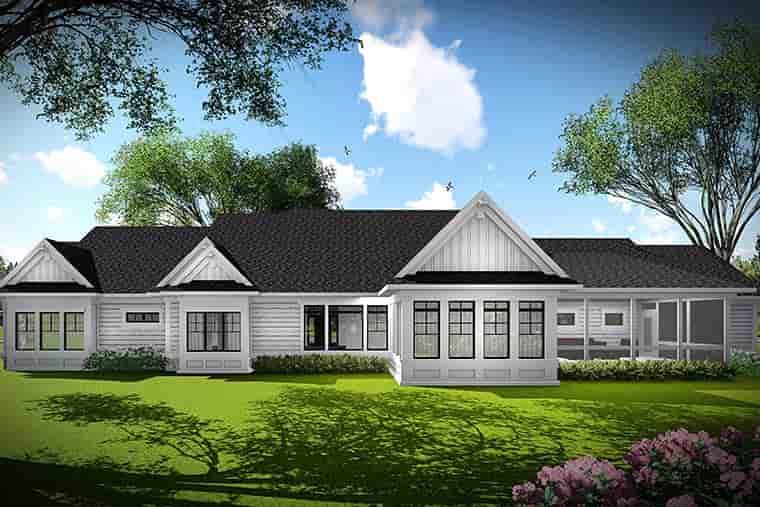 Country, Traditional House Plan 75438 with 3 Beds, 2 Baths, 3 Car Garage Picture 2
