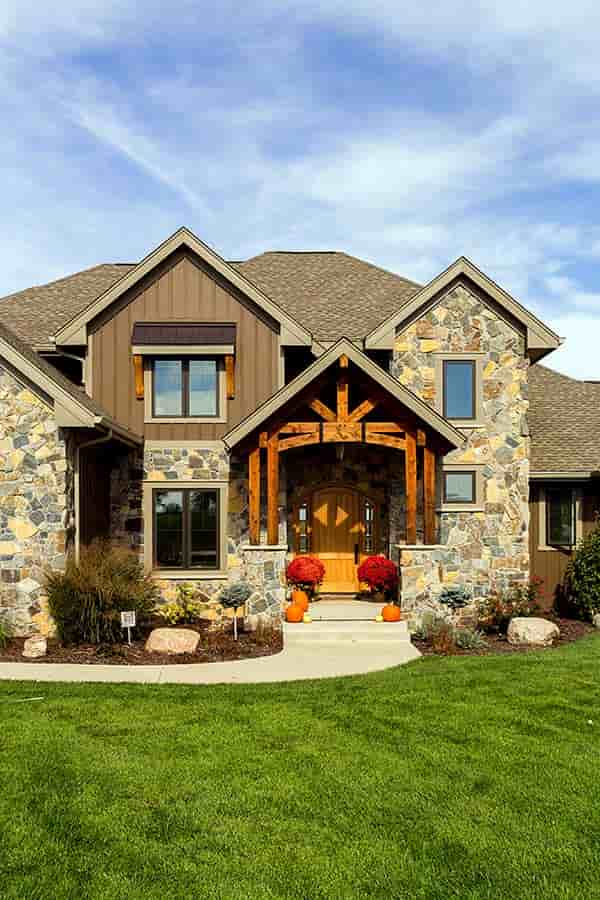 Craftsman, Traditional House Plan 75442 with 5 Beds, 5 Baths, 3 Car Garage Picture 2