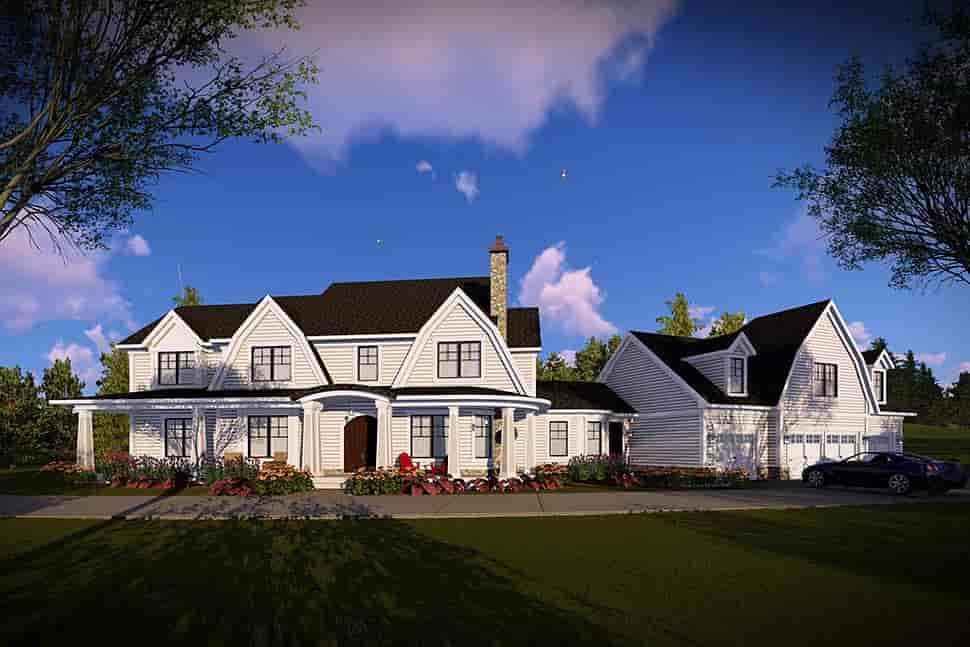 Country, Farmhouse, Southern House Plan 75466 with 5 Beds, 6 Baths, 4 Car Garage Picture 1