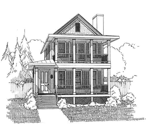 Colonial, Southern House Plan 75500 with 3 Beds, 3 Baths Picture 3
